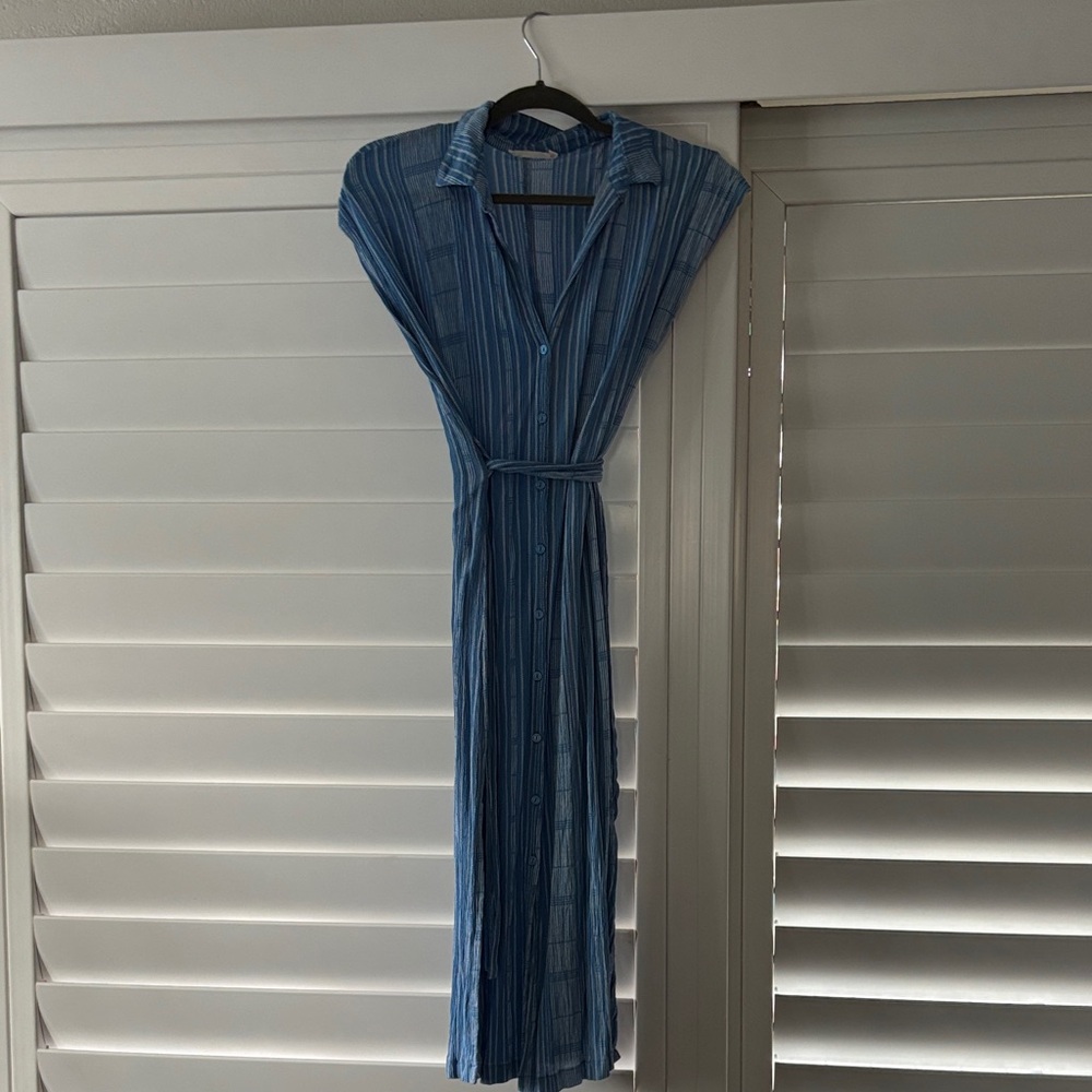 Blue Striped Women's Dress